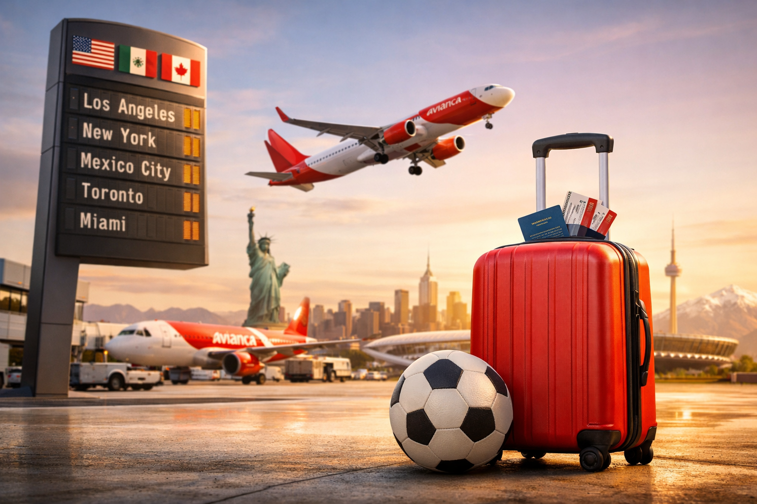 Avianca amplia malha para a Copa do Mundo de 2026 com mais de 3 mil voos e quase 600 mil assentos