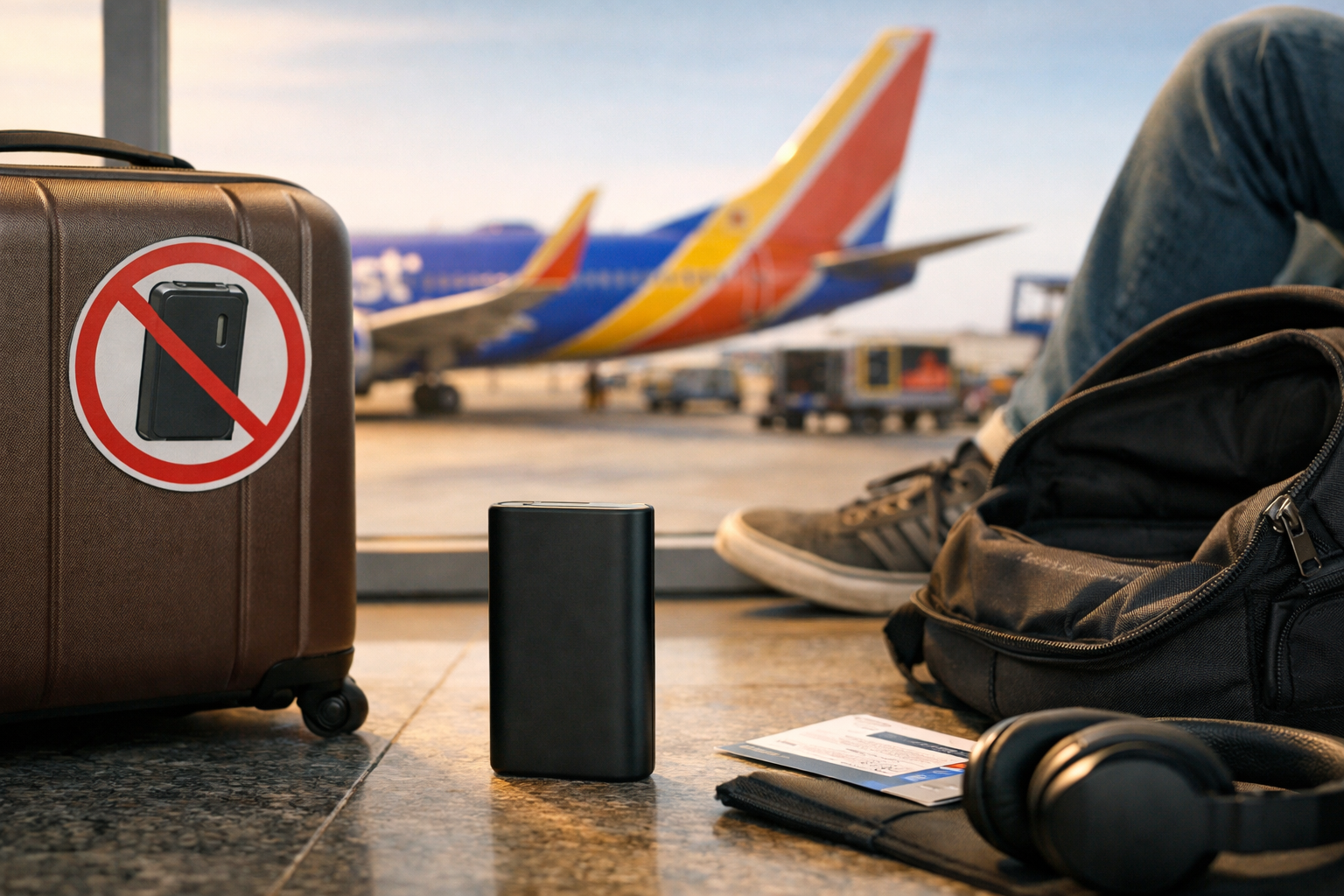 Southwest vai limitar power bank a um por passageiro e proibir item no bagageiro