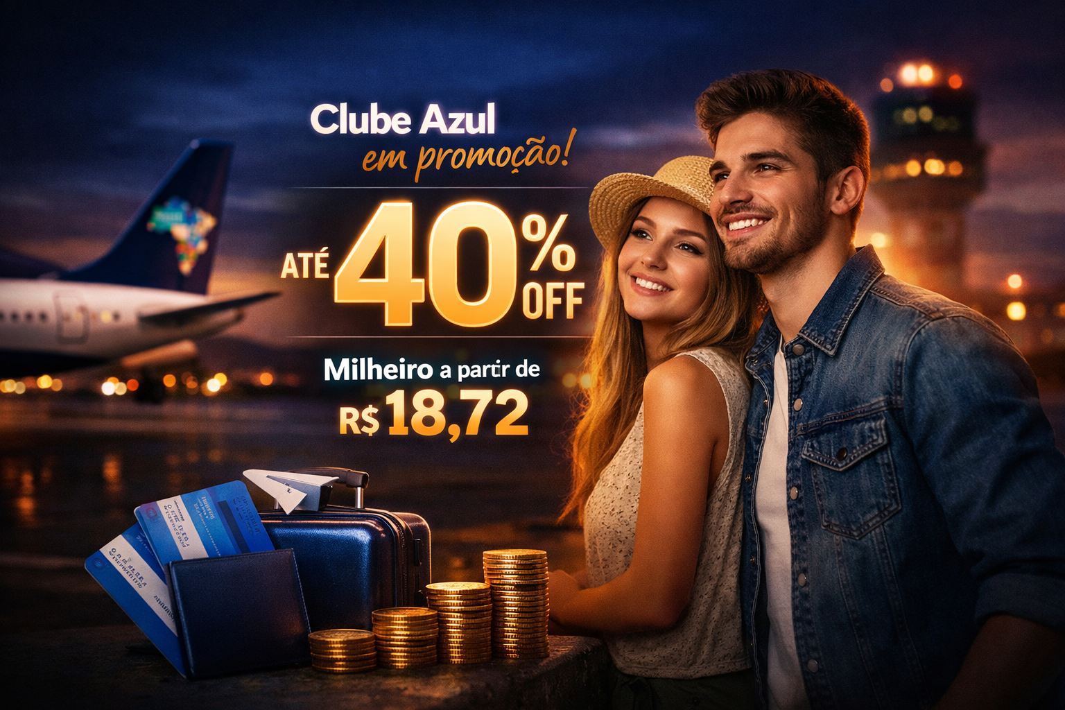 Clube Azul entra em promoção com até 40% de desconto e milheiro a partir de R$ 18,72